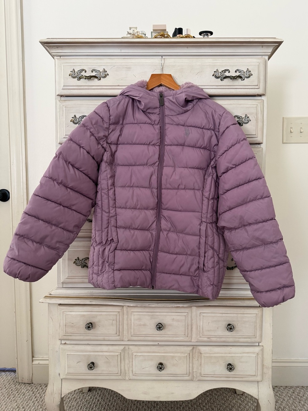U.S. Polo Assn. Lavender Puffer Jacket
